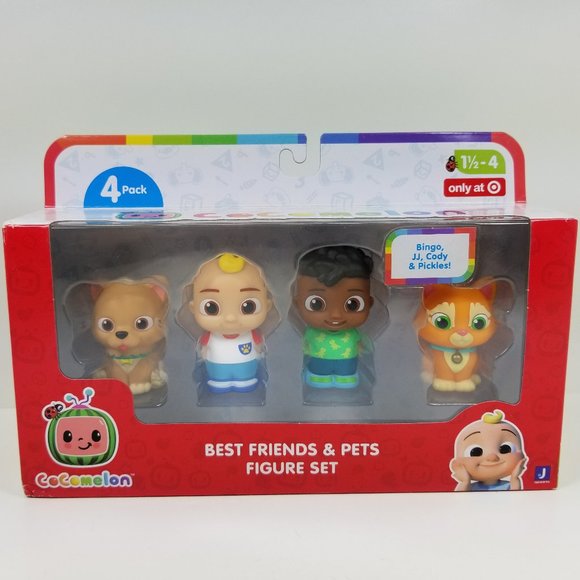 Coco Melon Best friends  & pets action Figures set of 4 - Picture 1 of 8